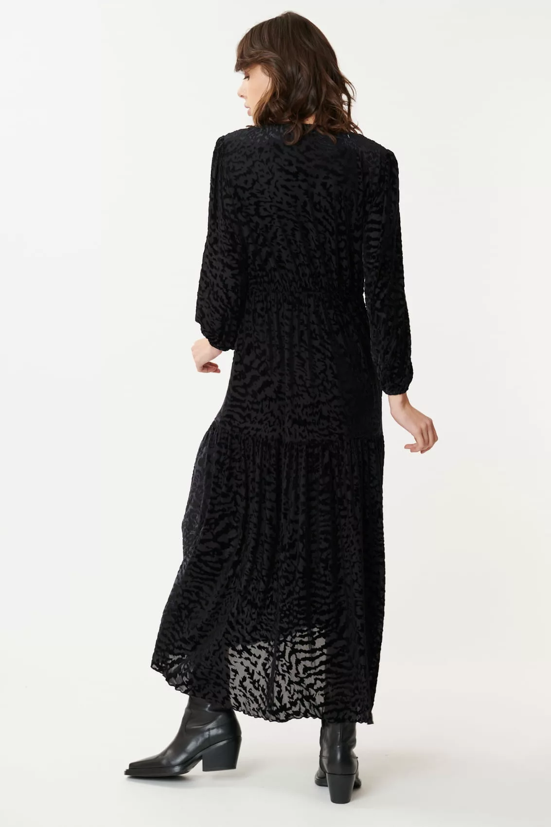 Robe longue en Velours dévoré – Image 4