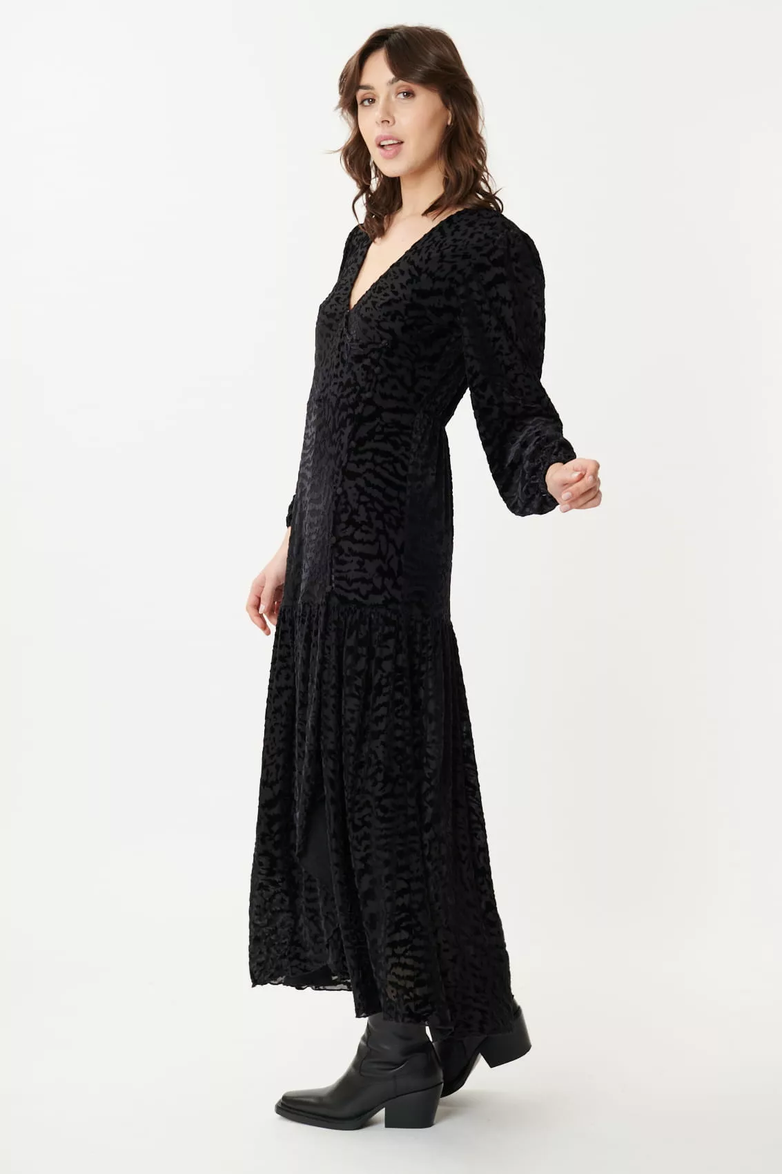 Robe longue en Velours dévoré – Image 2