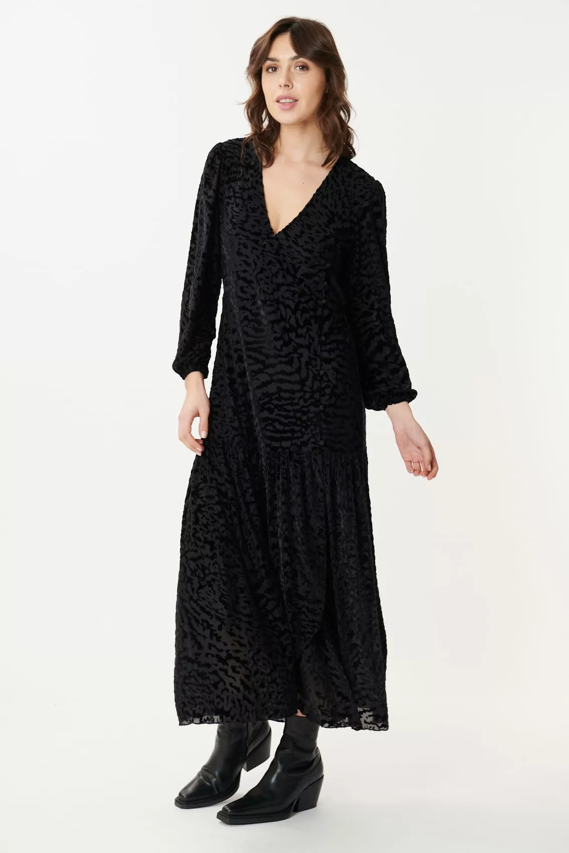 Robe longue en Velours dévoré – Image 3