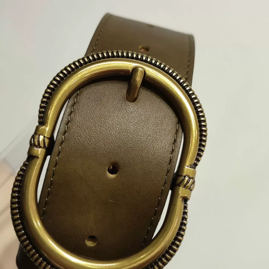 Ceinture cuir kaki