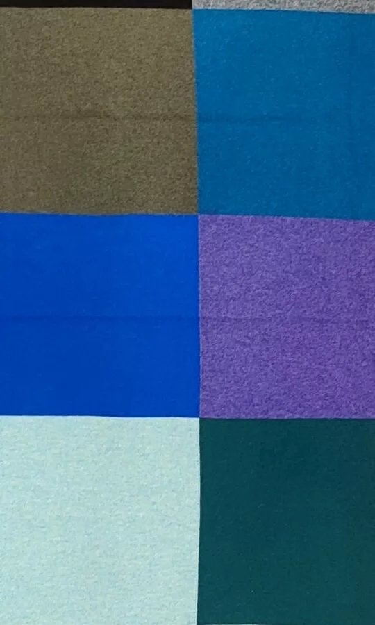 écharpe multicolore bleue