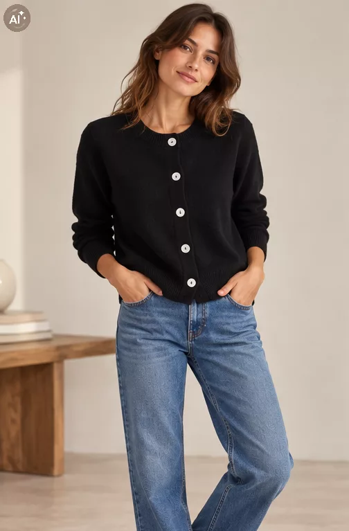 Gilet Noir 4 fils