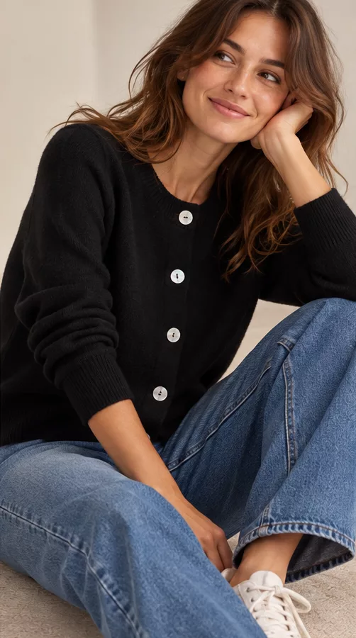 Gilet Noir 4 fils