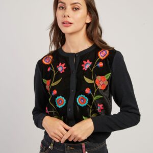 Gilet Brodé fleurs