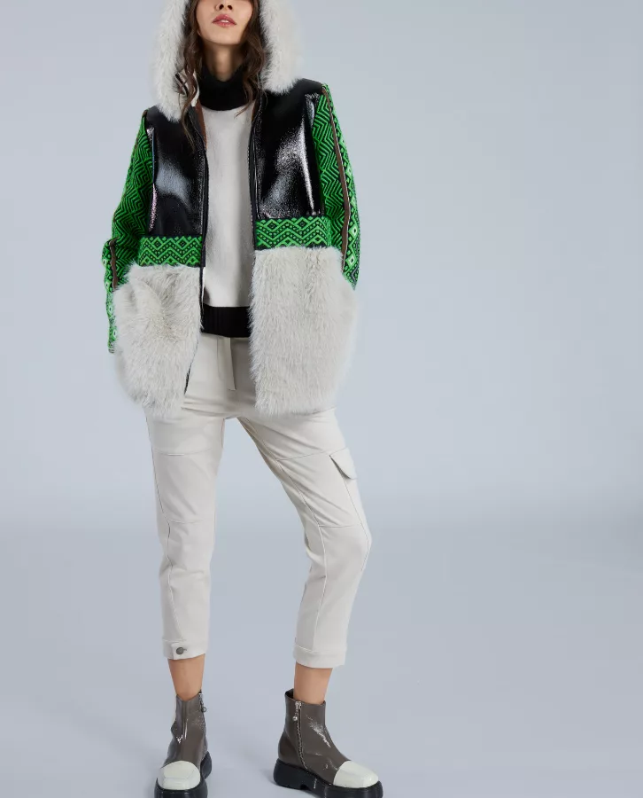 Pantalon cargo écru
