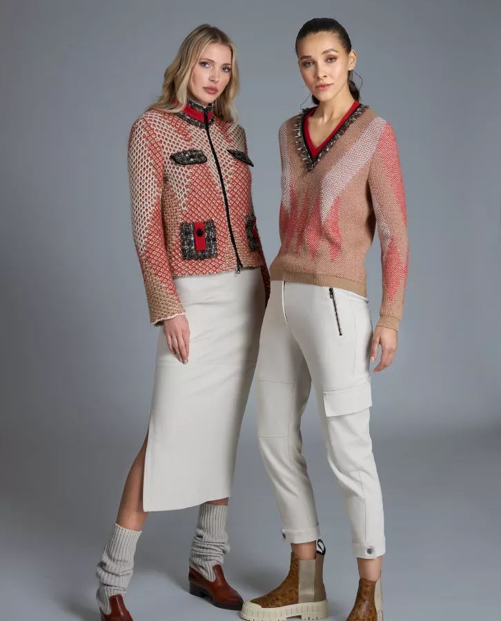 Pantalon cargo écru