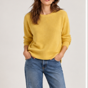Pull en cachemire jaune