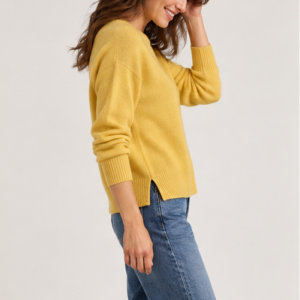 Pull en cachemire jaune
