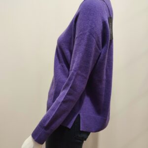 Pull col rond violet