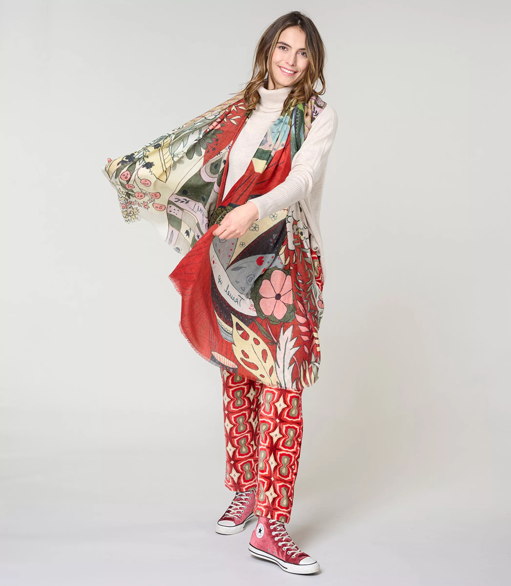 Echarpe Faustine Rouge – Image 2