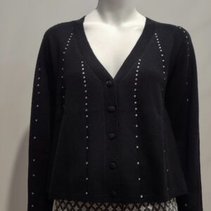 Gilet noir avec strass Notshy