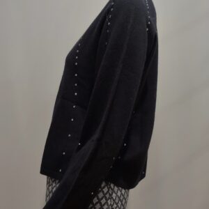 Gilet noir avec strass Notshy