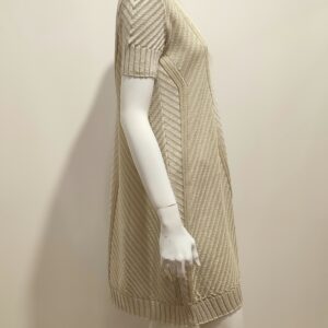 Robe en maille beige
