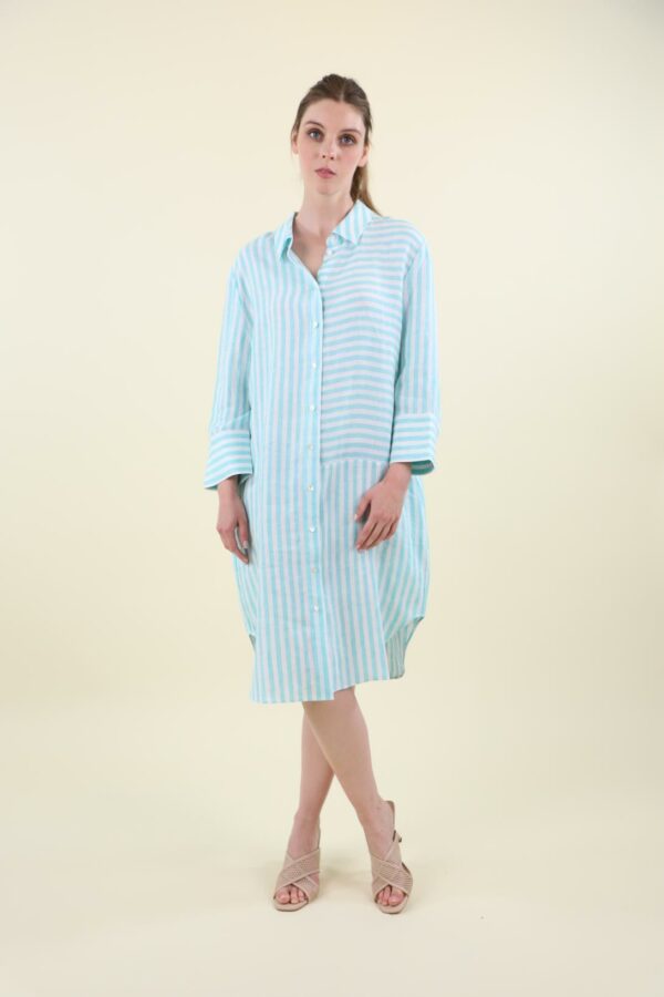 Robe rayée turquoise – Image 3