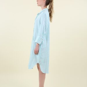 Robe rayée turquoise