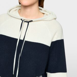 Pull Rayé à Capuche