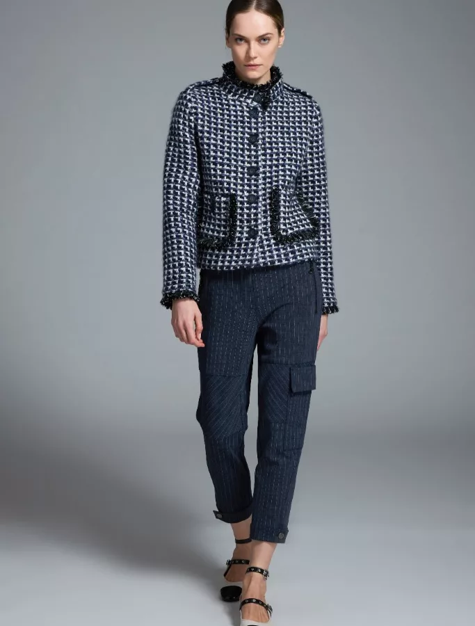 Pantalon cargo rayé