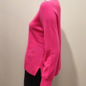 Pull col rond rose