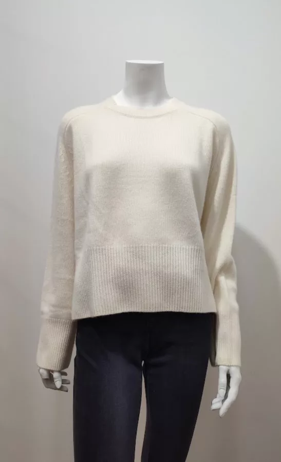 Pull écru 4 fils cachemire