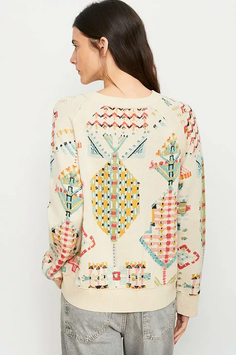 Pull Dom Turquoise/écru – Image 3