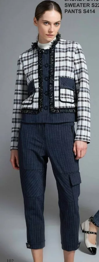 Pantalon cargo rayé