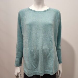 Cachemire oversize turquoise