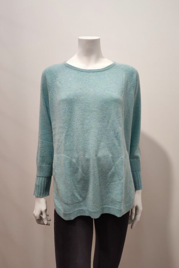 Cachemire oversize turquoise