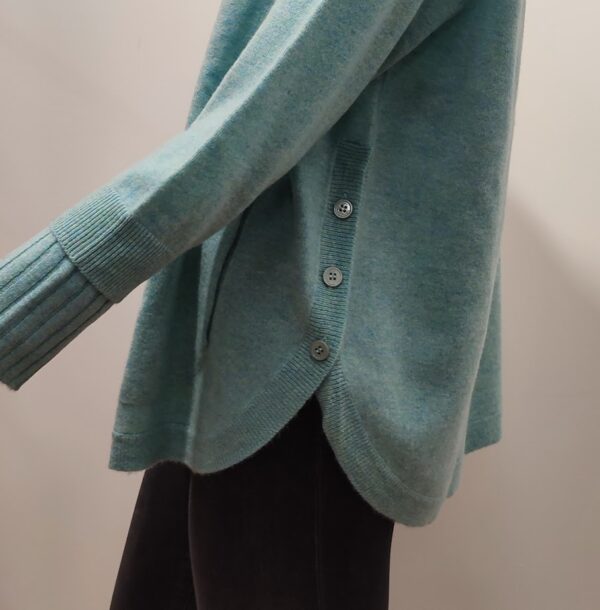 Cachemire oversize turquoise – Image 3
