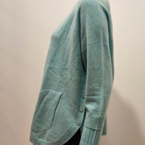 Cachemire oversize turquoise