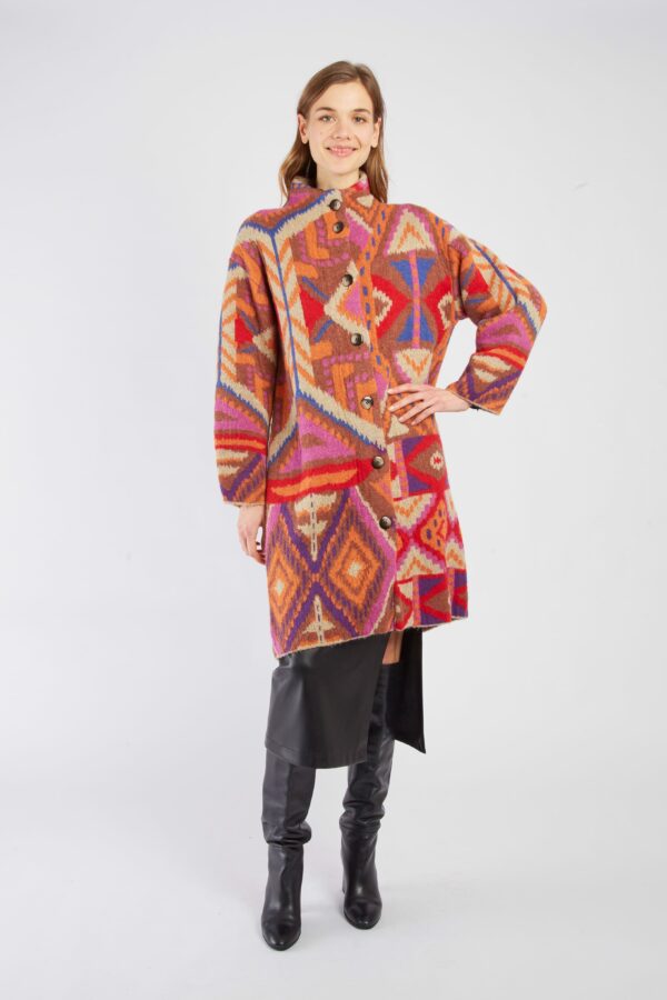 Manteau Imprimé marron – Image 3