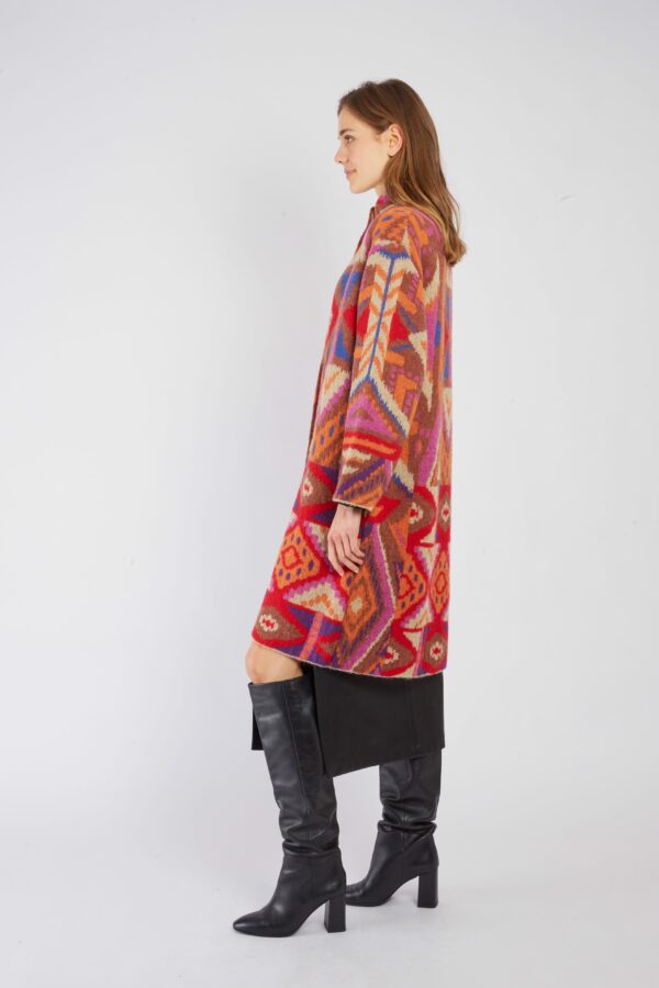 Manteau Imprimé marron – Image 2