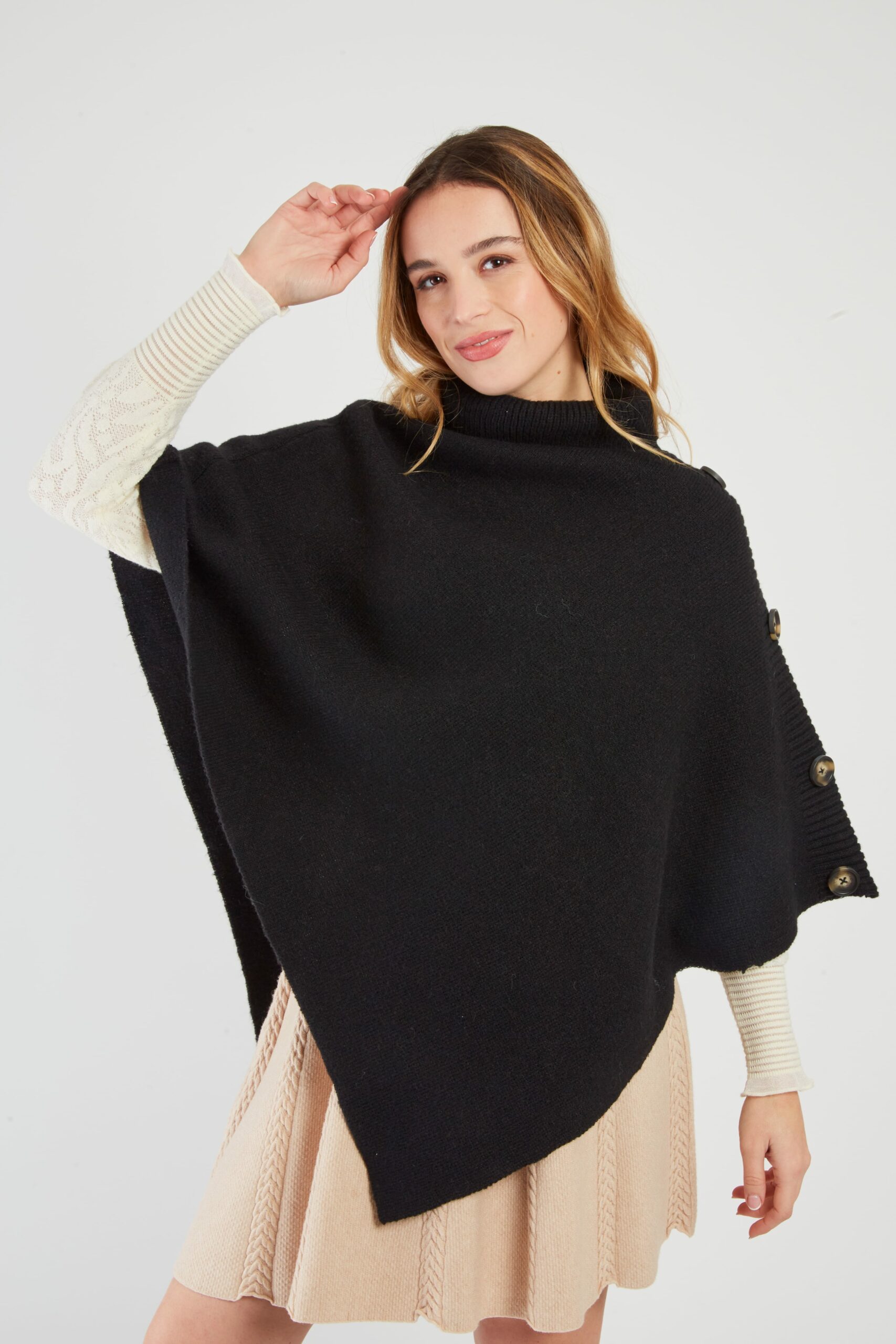 Poncho Beige ou Noir – Image 3