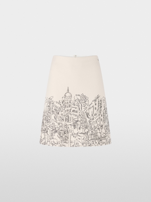 Jupe crème en  Laine Vierge – Image 4