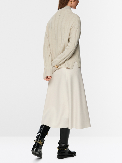 Jupe laine bouillie crème – Image 4