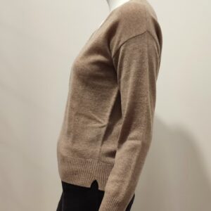 Pull Col V Beige