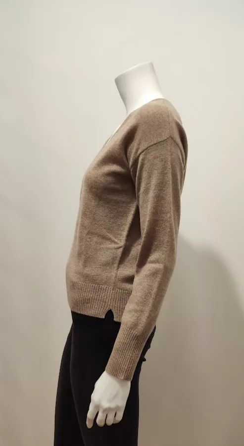 Pull Col V Beige