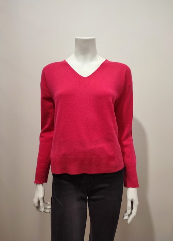 Pull Col V Fuchsia