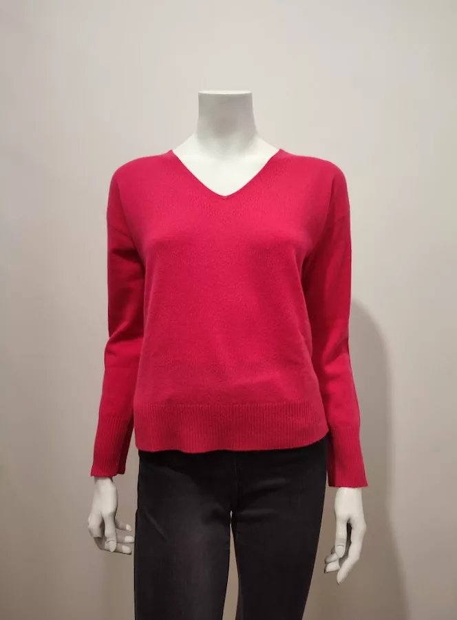 Pull Col V Fuchsia