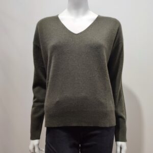Pull Col V kaki