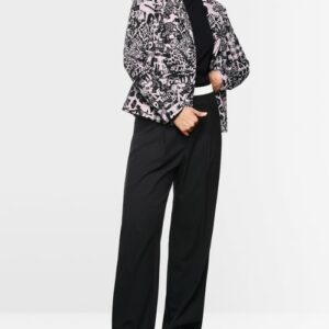 Blazer imprimé rose et noir