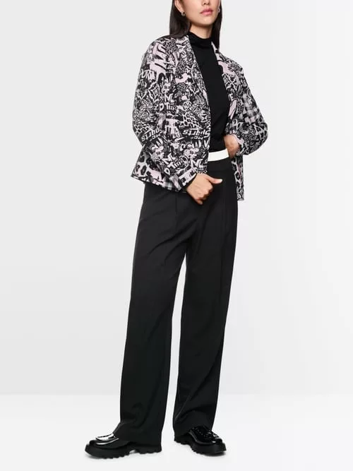 Blazer imprimé rose et noir
