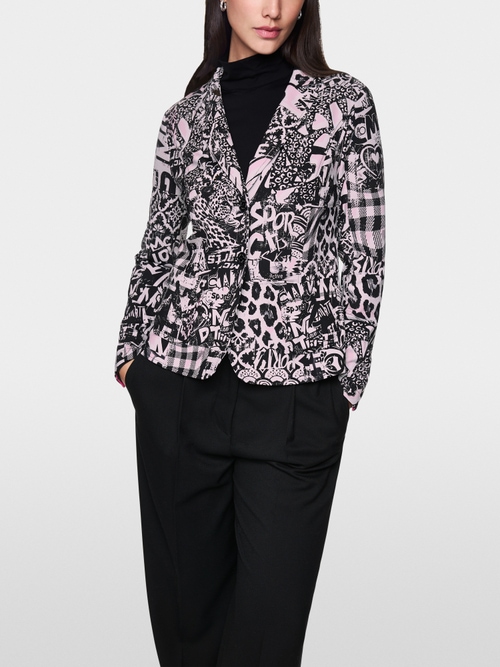 Blazer imprimé rose et noir – Image 4