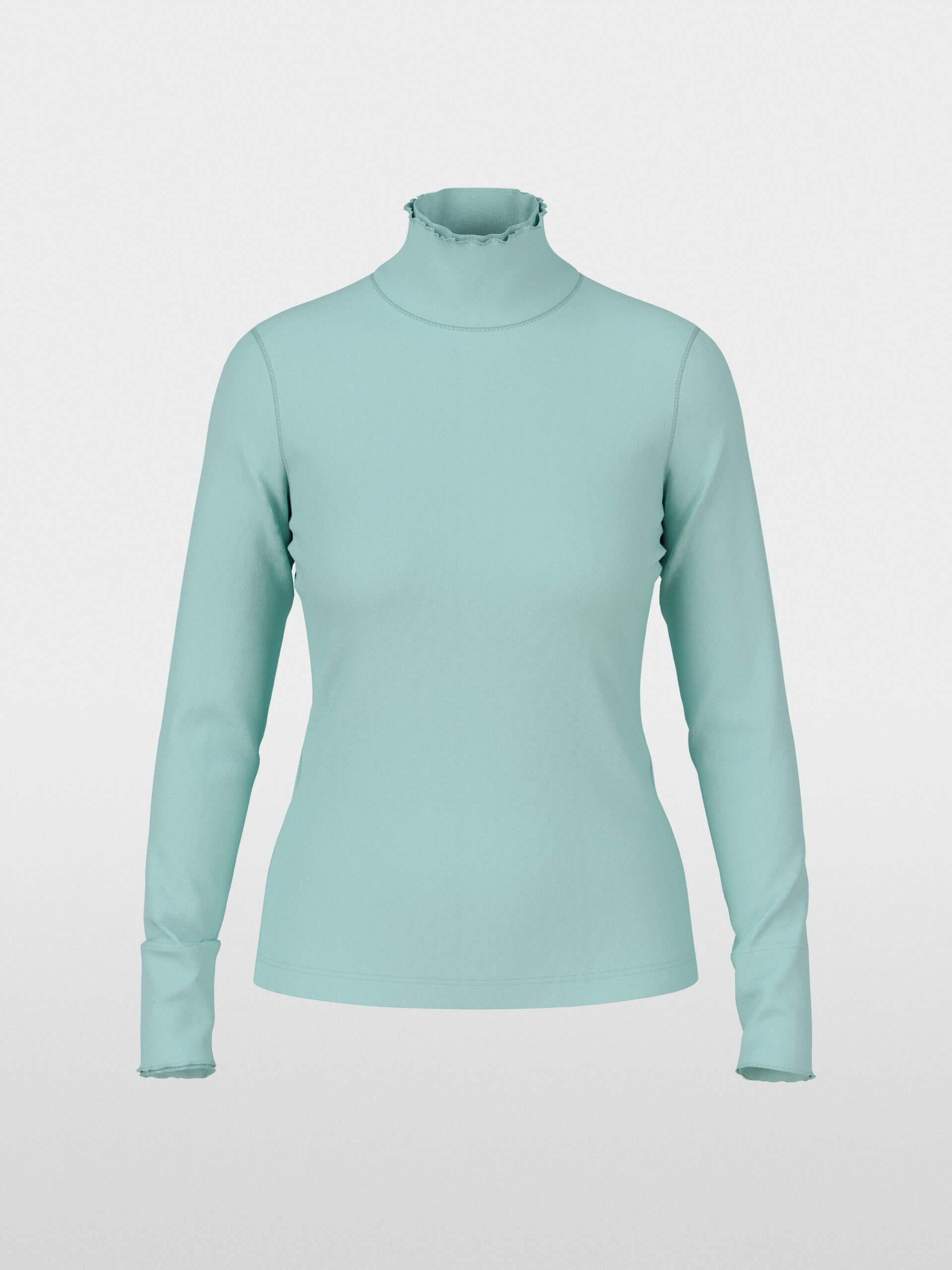 Tee-shirt col roulé turquoise – Image 3