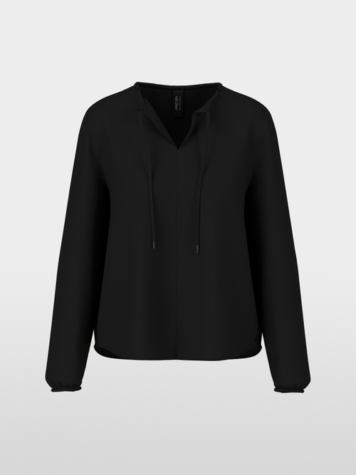 Blouse en satin noir – Image 5