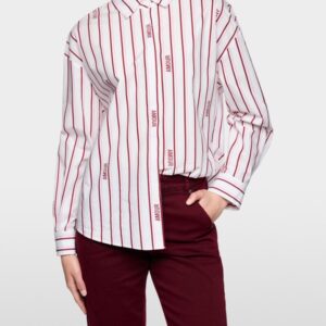 Chemise Rayée Bordeaux