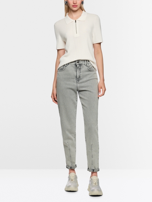 Polo zippé blanc – Image 2