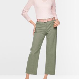 Pantalon droit kaki ou Rose