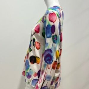 T-shirt col v Coton cachemire