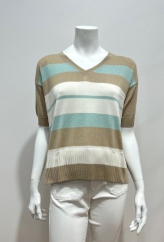 Haut en soie rayé – Image 3