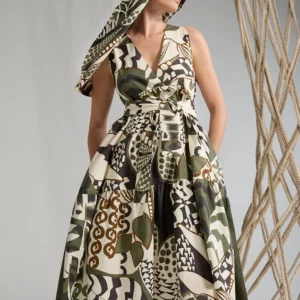 Robe longue imprimée